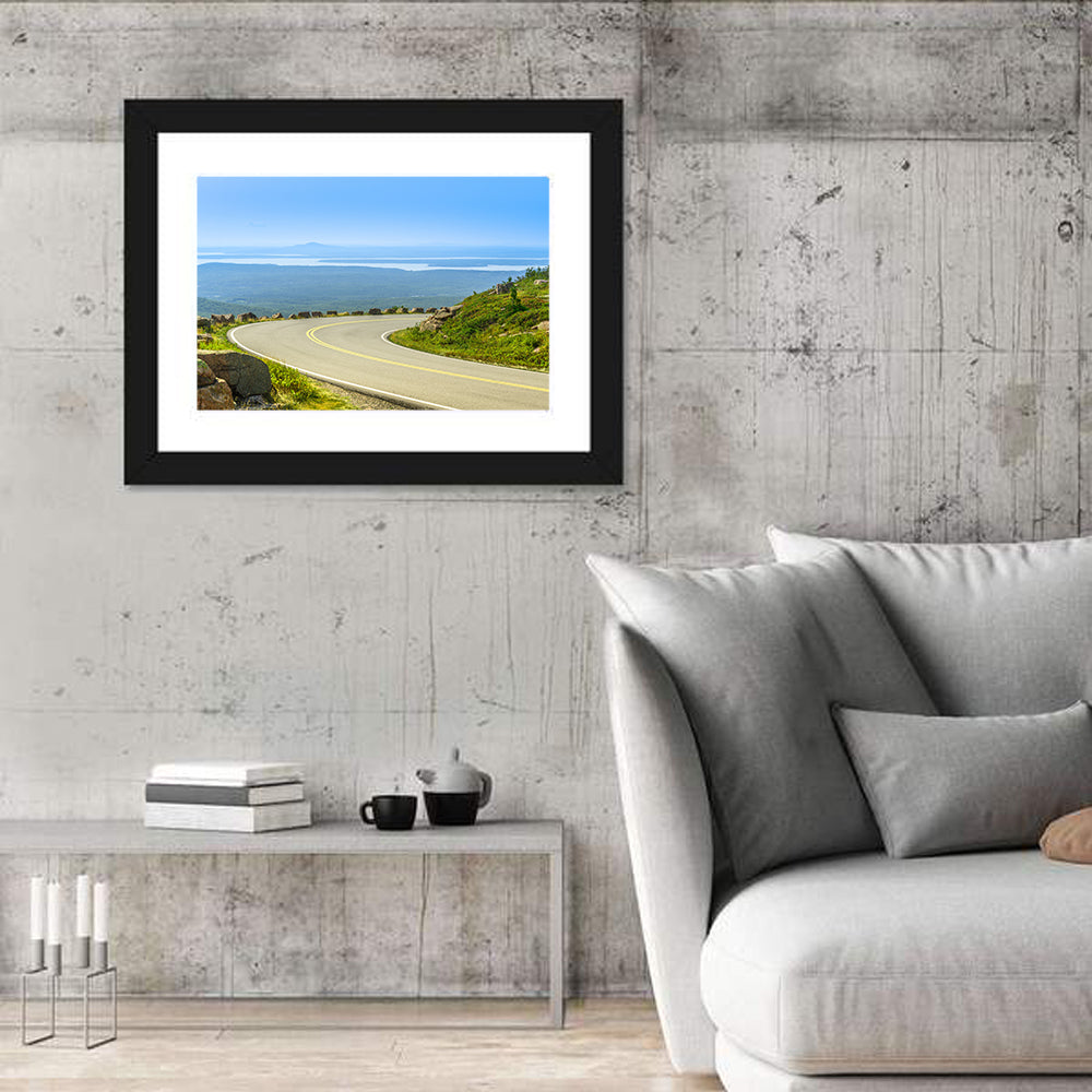 Cadillac Mountain Drive, Bar Harbor Wall Art in a room, landscape