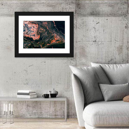 Moody Wavy Marble Texture Wall Art