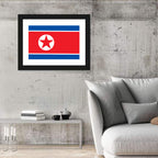 North Korean Flag Graphic Wall Art
