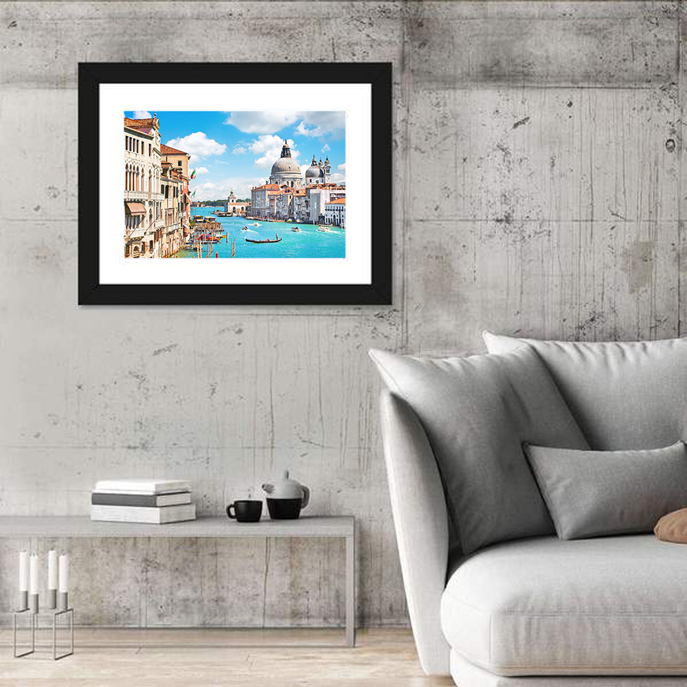 Grand Canal with Santa Maria Della Salute Wall Art in a room, landscape