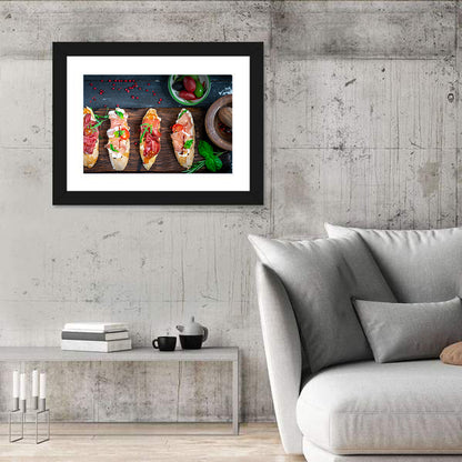 Bruschetta with Prosciutto and Olives Wall Art
