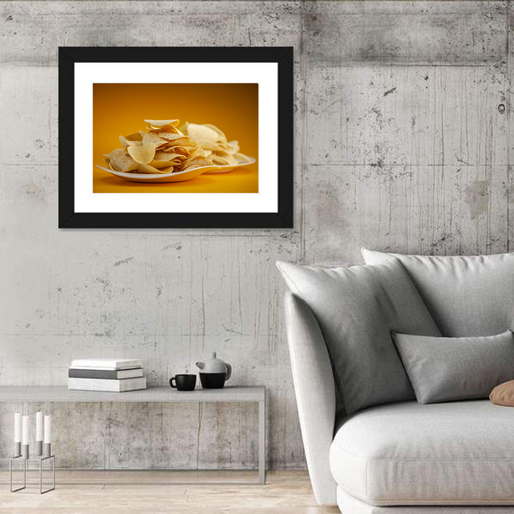Two Plates of Potato Chips Wall Art