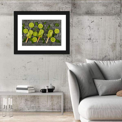 Translucent Lime Popsicles with Mint Wall Art