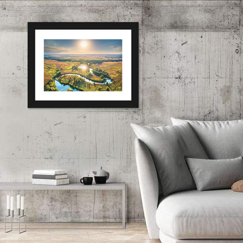Meandering River at Summer Sunrise Wall Art