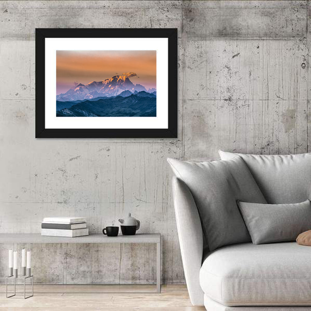 Mont Blanc Alpenglow Sunset Wall Art