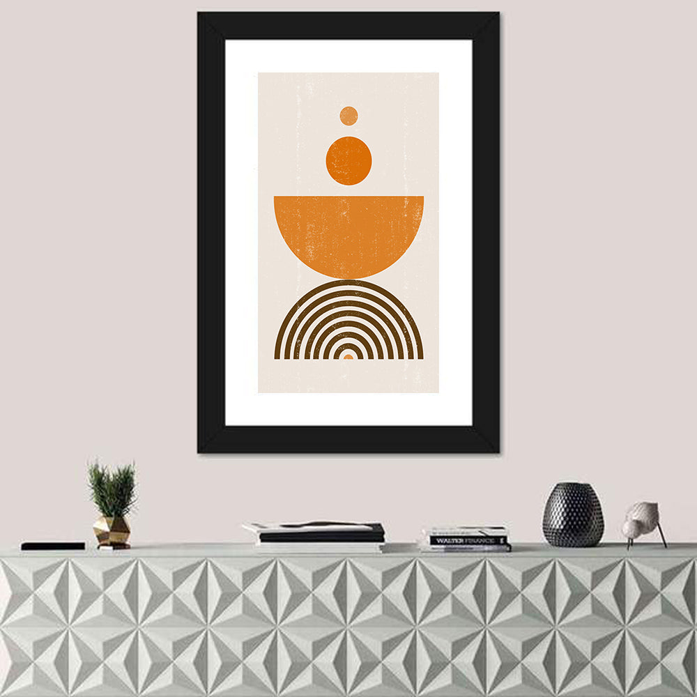 Boho Sun Arches in Orange Wall Art