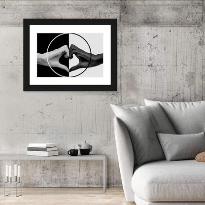 Hands Forming Heart Circle Wall Art