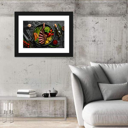 Tomahawk Steak in Cast Iron Pan Wall Art