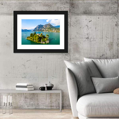 Castle On Loreto Island & Lake Iseo Italy Wall Art