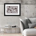 Layered White Circles Wall Art