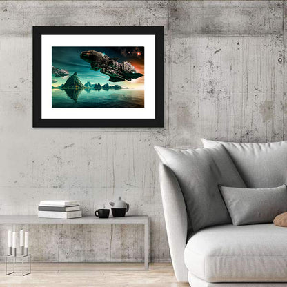 Futuristic Battle Space Ships  Wall Art