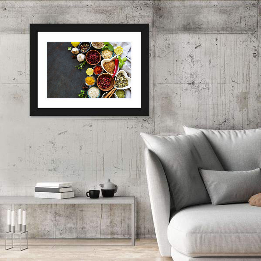 Heart-shaped Spice Bowls Still Life Wall Art