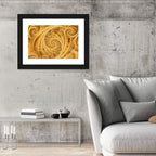 Wispy Gold Spirals Pattern Wall Art