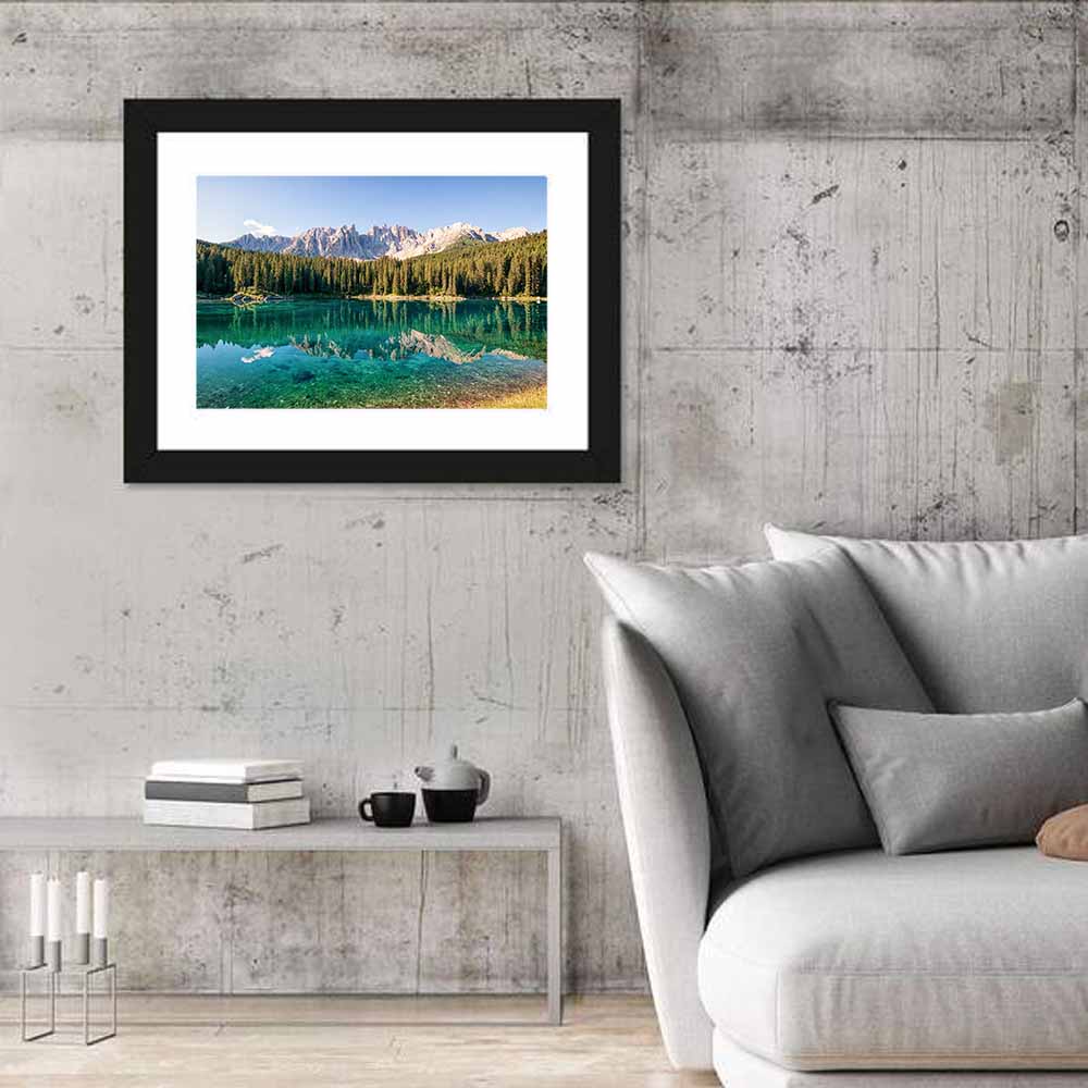 Karer Lake At The Dolomites In Italy Wall Art