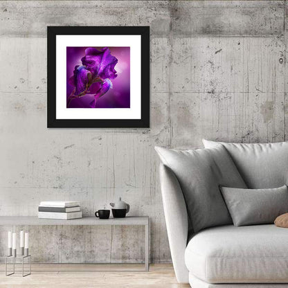 Purple Iris Macro Wall Art