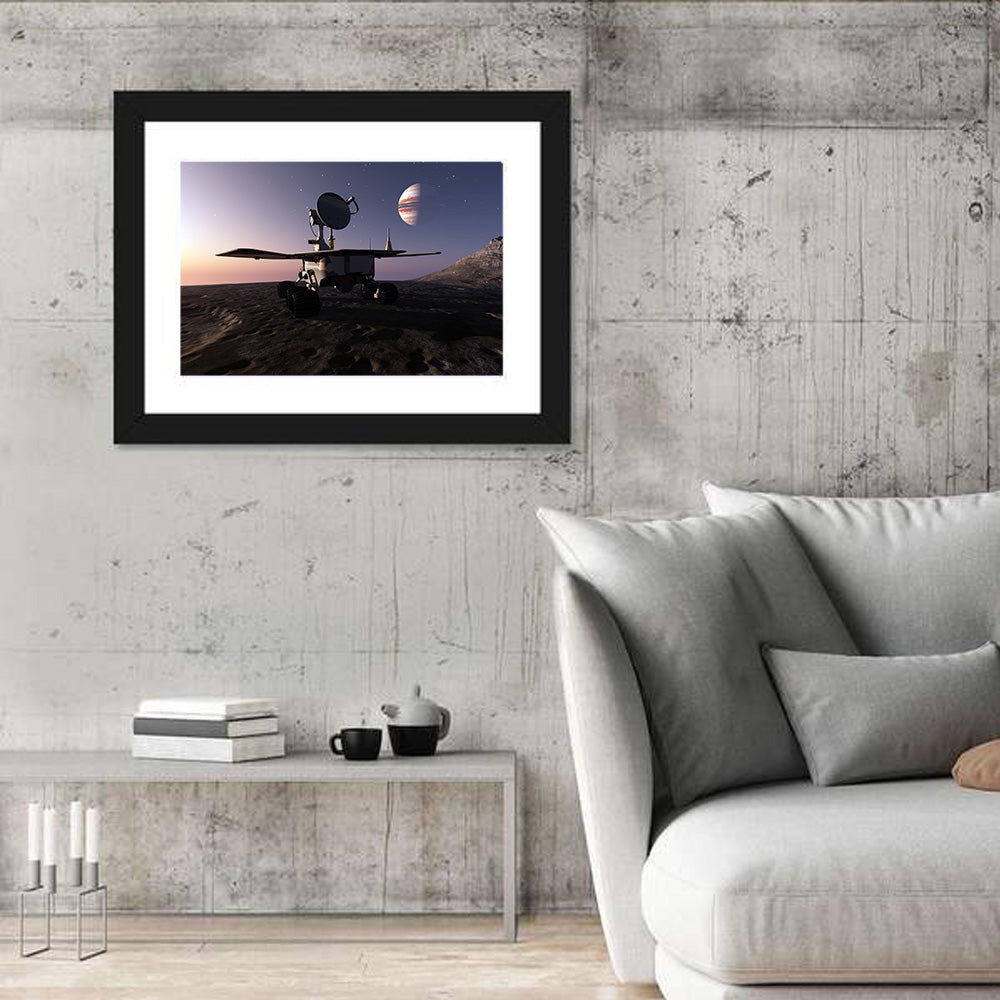 Rover Before a Ringed Giant Wall Art in a room, landscape