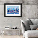 Seattle Skyline with Sailboats and Mountains Wall Art