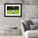 Golf Ball with Driver on Tee Wall Art