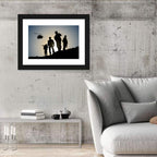 Soldiers on Ridge with Helicopter Wall Art
