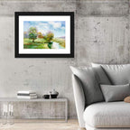 Thatched Cottage by the River Wall Art