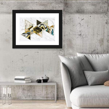 Marble Swirl Triangles Wall Art