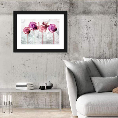 3D Rose Flower Wall Art