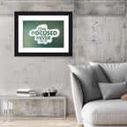 Stay Focused Never Give Up Typography Wall Art