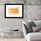 Kansas State Map Wall Art
