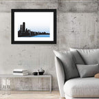 Chicago Skyline Blue Reflection Wall Art