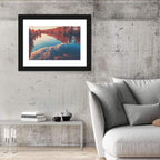 Golden Sunrise Over Reflective Lake Wall Art
