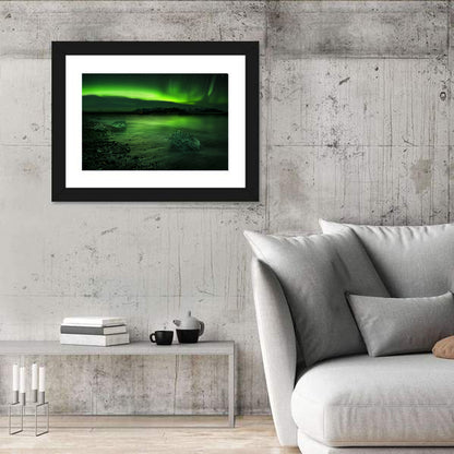 Aurora Polaris Over Icebound Shore Wall Art