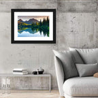 Strbske Pleso Lake at Golden Hour Wall Art