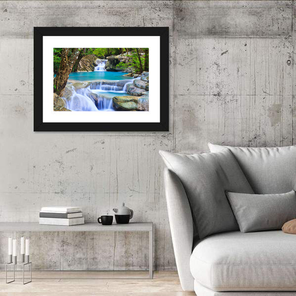 Erawan Waterfall Turquoise Pools Wall Art