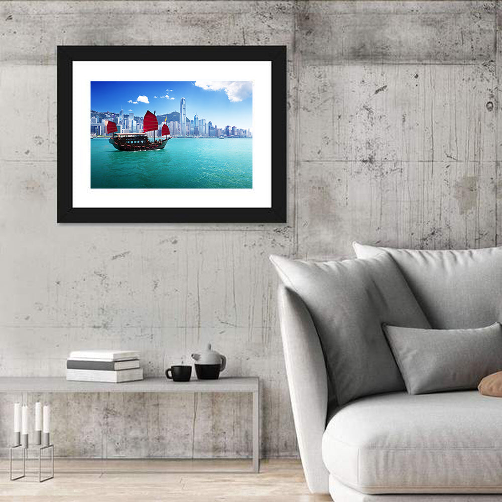 Victoria Harbour, Hong Kong Wall Art in a room, landscape
