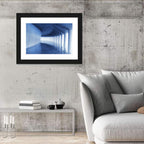 Curved Blue Corridor Wall Art