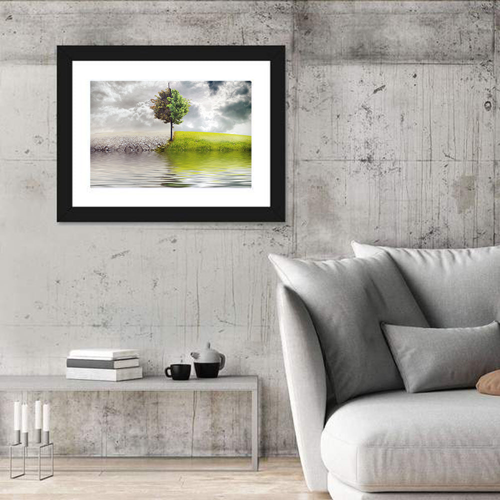 Tree Between Life and Decay Wall Art