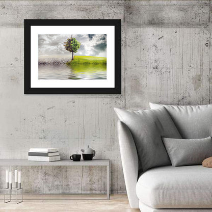 Tree Between Life and Decay Wall Art