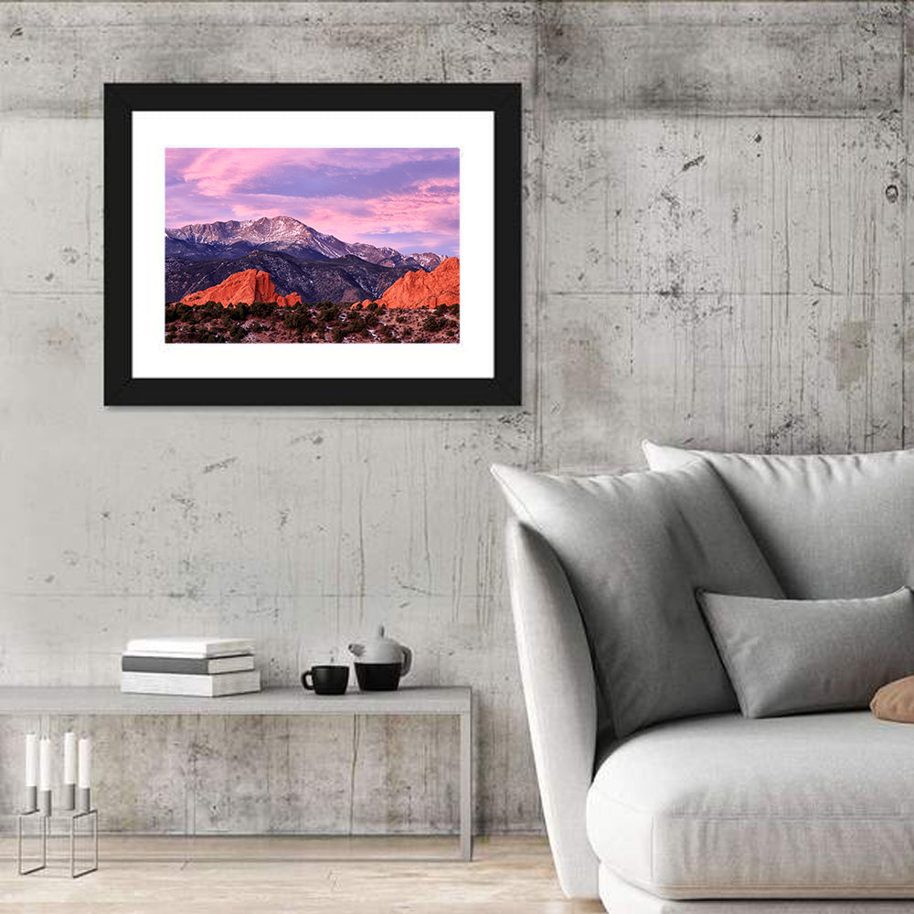 Pikes Peak at Purple Dusk Wall Art