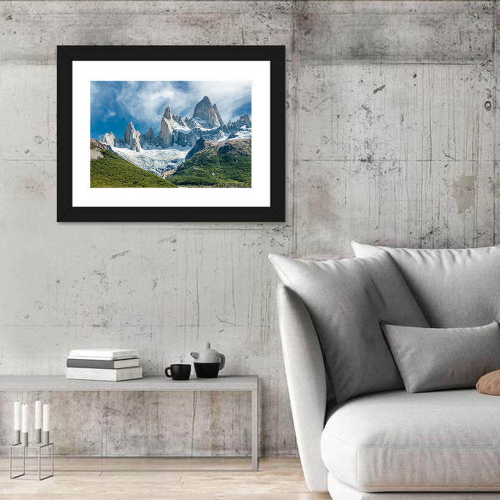 Mount Fitz Roy Wall Art in a room, landscape