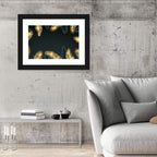 Golden Tropical Palm Leaves Wall Art
