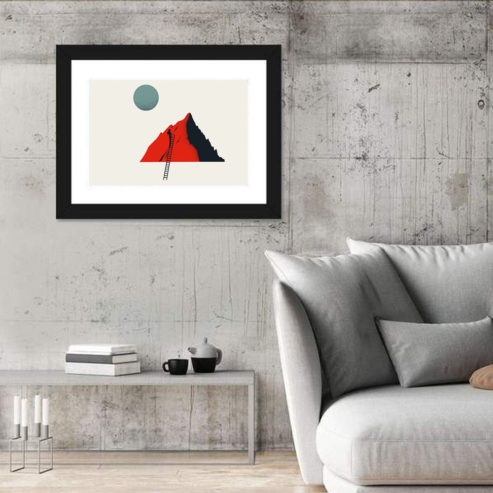 Ladder to the Moon Wall Art in a room, landscape