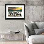 Tamblingan Lake Canoes at Sunset Wall Art