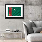 Turkmenistan National Flag Wall Art