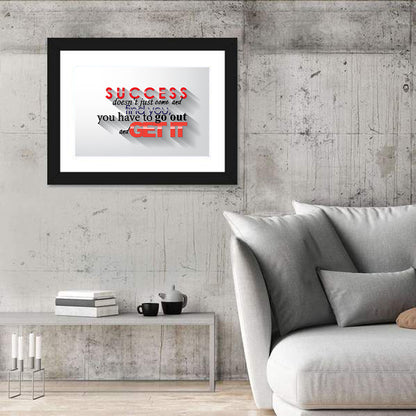 Bold Success Quote Typography Wall Art