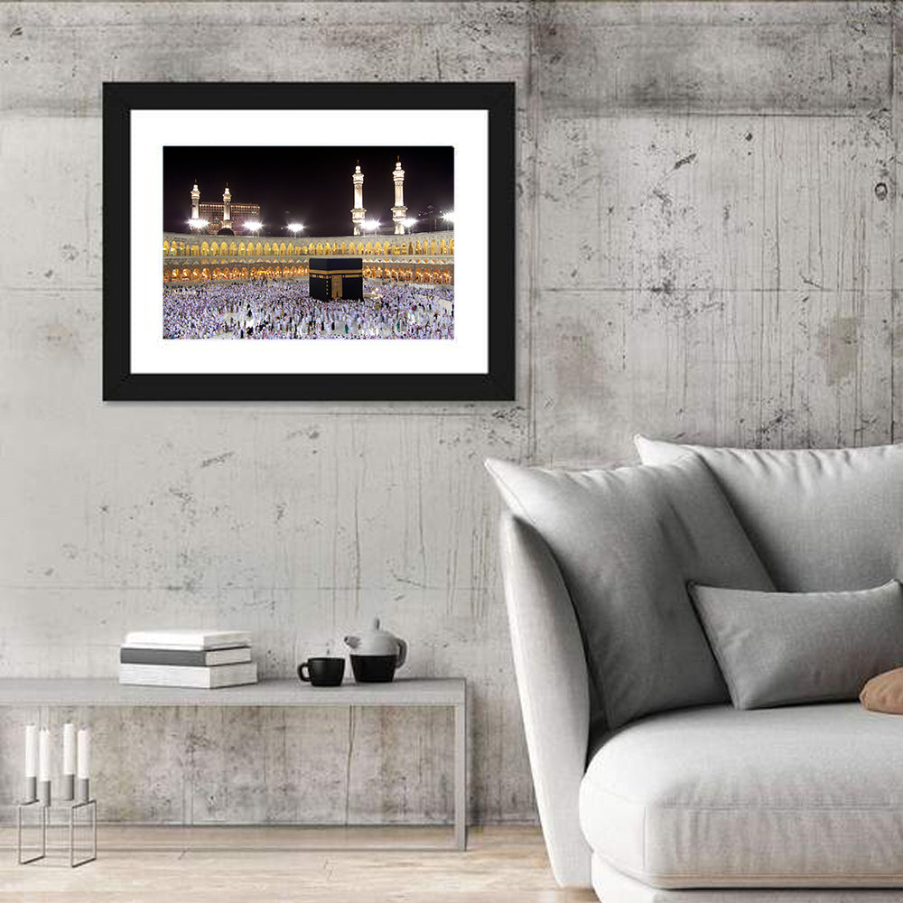 Night Gathering at the Kaaba Wall Art