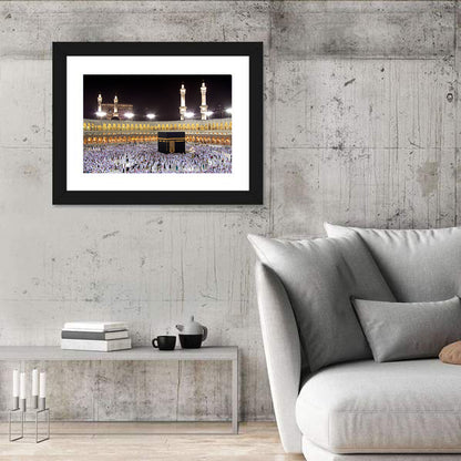 Night Gathering at the Kaaba Wall Art