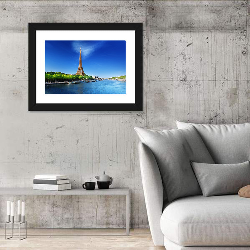 Seine and Eiffel Tower, Paris Wall Art