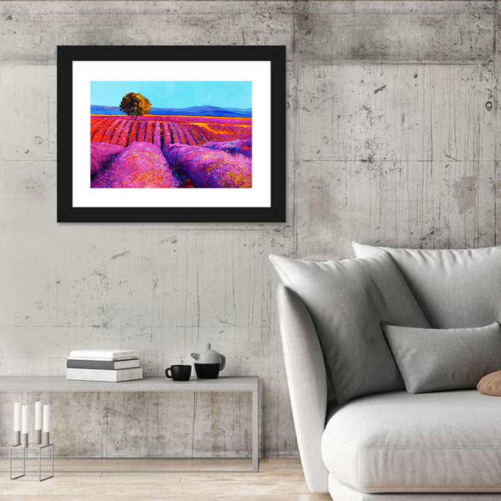 Impressionist Lavender Field Wall Art