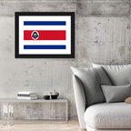 Costa Rica Flag with Coat of Arms Wall Art