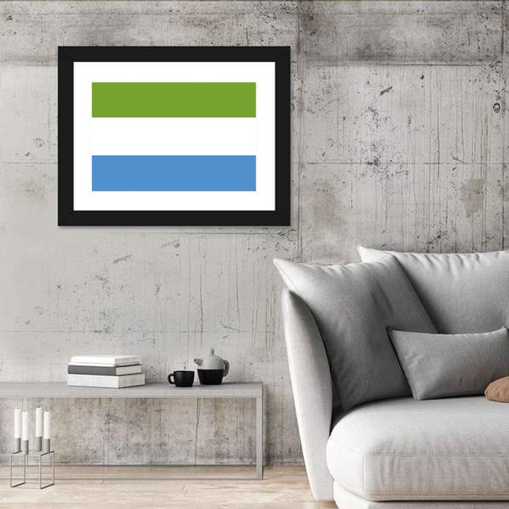 Sierra Leone Tricolor Flag Wall Art